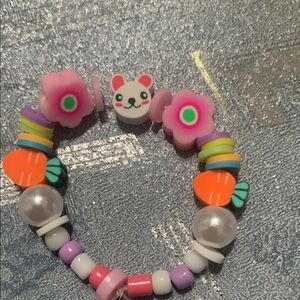 Pink and Orange Whimsical Beaded Jewelry